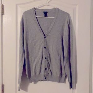 Men’s V-Neck Button Up Sweater